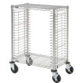 Nexel Side Load Wire Tray Cart with 19 Tray Capacity, 30"L x 18"W x 40"H