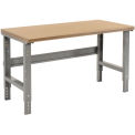 Adjustable Height Shop Top Safety Edge Work Bench, 72&quot;W X 36&quot;D, Gray