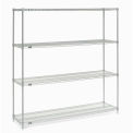 Nexel Chrome Wire Shelving, 72"W X 30"D x 86"H
