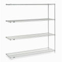 Nexel Chrome Wire Shelving Add-On, 72&quot;W X 30&quot;D x 86&quot;H