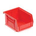 AkroBin&#174; Plastic Stacking Bin, 4-1/8&quot;W x 5-3/8&quot;D x 3&quot;H, Red - Pkg Qty 24