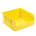 Plastic Stacking Bin, 11"W x 10-7/8"D x 5"H, Yellow - Pkg Qty 6