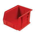 Plastic Stacking Bin, 8-1/4&quot;W x 10-3/4&quot;D x 7&quot;H, Red - Pkg Qty 6