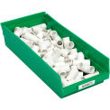 Plastic Shelf Bin Nestable 8-3/8&quot;W x 17-7/8&quot; D x 4&quot;H Green - Pkg Qty 12