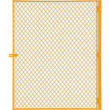 Global Industrial Machinery Wire Fence Partition Hinged Door, Yellow