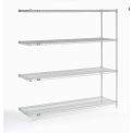 Nexel Chrome Wire Shelving Add-On, 60"W X 14"D x 54"H
