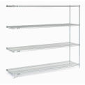 Nexel Chrome Wire Shelving Add-On, 72"W X 18"D x 54"H