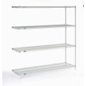 Nexel Chrome Wire Shelving Add-On, 60"W X 30"D x 54"H