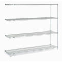 Nexel Chrome Wire Shelving Add-On, 72&quot;W X 30&quot;D x 54&quot;H