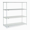 Nexel 36605C Nexel Chrome Wire Shelving, 60&quot;W X 36&quot;D x 54&quot;H
