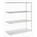 Nexel Chrome Wire Shelving Add-On, 54"W X 18"D x 86"H