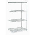 Nexel Chrome Wire Shelving Add-On, 48"W X 24"D x 63"H