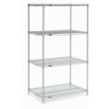 Nexel Wire Shelving, Poly-Z-Brite, 24"W X 18"D X 63"H