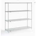 Nexel Wire Shelving, Poly-Z-Brite, 60&quot;W x 21&quot;D x 63&quot;H
