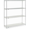 Nexel Wire Shelving, Poly-Z-Brite, 60&quot;W X 18&quot;D X 74&quot;H
