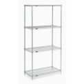 Nexel Wire Shelving, Poly-Z-Brite, 36"W x 21"D x 86"H