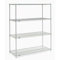 Nexel Wire Shelving, Poly-Z-Brite, 42&quot;W x 21&quot;D x 86&quot;H