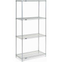 Nexel Wire Shelving, Poly-Z-Brite, 42&quot;W X 24&quot;D X 86&quot;H