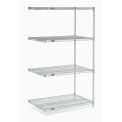 Nexel Wire Shelving Add-On, Poly-Z-Brite, 24&quot;W X 18&quot;D X 63&quot;H