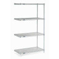 Nexel Wire Shelving Add-On, Poly-Z-Brite, 36"W X 18"D X 63"H