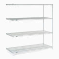 Nexel Wire Shelving Add-On, Poly-Z-Brite, 42&quot;W X 18&quot;D X 63&quot;H