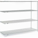 Nexel Wire Shelving Add-On, Poly-Z-Brite, 54"W X 18"D X 63"H