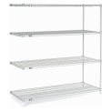 Nexel Wire Shelving Add-On, Poly-Z-Brite, 54&quot;W X 24&quot;D X 63&quot;H