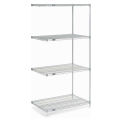 Nexel Wire Shelving Add-On, Poly-Z-Brite, 30"W X 18"D X 74"H