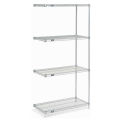 Nexel Wire Shelving Add-On, Poly-Z-Brite, 36"W X 18"D X 74"H