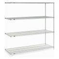 Nexel Wire Shelving Add-On, Poly-Z-Brite, 54"W X 18"D X 74"H