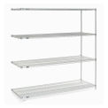 Nexel Wire Shelving Add-On, Poly-Z-Brite, 54&quot;W x 21&quot;D x 74&quot;H