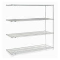 Nexel Wire Shelving Add-On, Poly-Z-Brite, 72"W x 21"D x 74"H