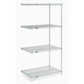 Nexel Wire Shelving Add-On, Poly-Z-Brite, 30&quot;W X 24&quot;D X 74&quot;H