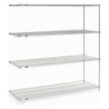 Nexel Wire Shelving Add-On, Poly-Z-Brite, 72&quot;W X 24&quot;D X 74&quot;H