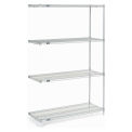 Nexel Wire Shelving Add-On, Poly-Z-Brite, 48&quot;W X 18&quot;D X 86&quot;H
