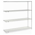 Nexel Wire Shelving Add-On, Poly-Z-Brite, 72"W X 18"D X 86"H