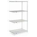 Nexel Wire Shelving Add-On, Poly-Z-Brite, 24&quot;W X 24&quot;D X 86&quot;H