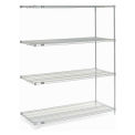 Nexel Wire Shelving Add-On, Poly-Z-Brite, 54&quot;W X 24&quot;D X 86&quot;H
