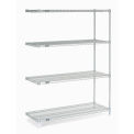 Nexel Stainless Steel Wire Shelving Add-On, 48"W x 18"D x 63"H