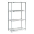 Nexel Stainless Steel Wire Shelving, 36&quot;W x 24&quot;D x 63&quot;H