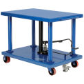 Work Positioning Post Lift Table Foot Control, 48&quot;x32&quot; Platform, 6000 Lb. Capacity