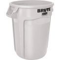 32 Gallon Trash Container w/Venting Channels - White