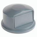 Rubbermaid Dome Lid For 32 Gallon Round Trash Container, Gray