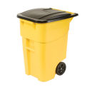 Rubbermaid Brute&#174; Rollout Large Mobile Container, 50 Gallon, Yellow with Lid