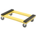 Global Industrial Plastic Dolly with Rubber Padded Deck, 4&quot; Casters