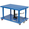 Work Positioning Post Lift Table Foot Control, 48"x32" Platform, 2000 Lb. Capacity
