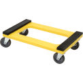 Global Industrial Plastic Dolly with Rubber Padded Deck, 5" Casters