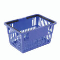 Good L Corp. ® Plastic Shopping Basket with Plastic Handle, Standard, Blue, 17"L X 12"W X 9"H - Pkg Qty 12