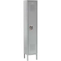 Single Tier Locker, 12x15x60, 1 Door Ready To Assemble, Gray