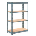 Boltless Heavy Duty Shelving 36&quot;W x 12&quot;D x 60&quot;H, 4 Shelves, Wood Deck